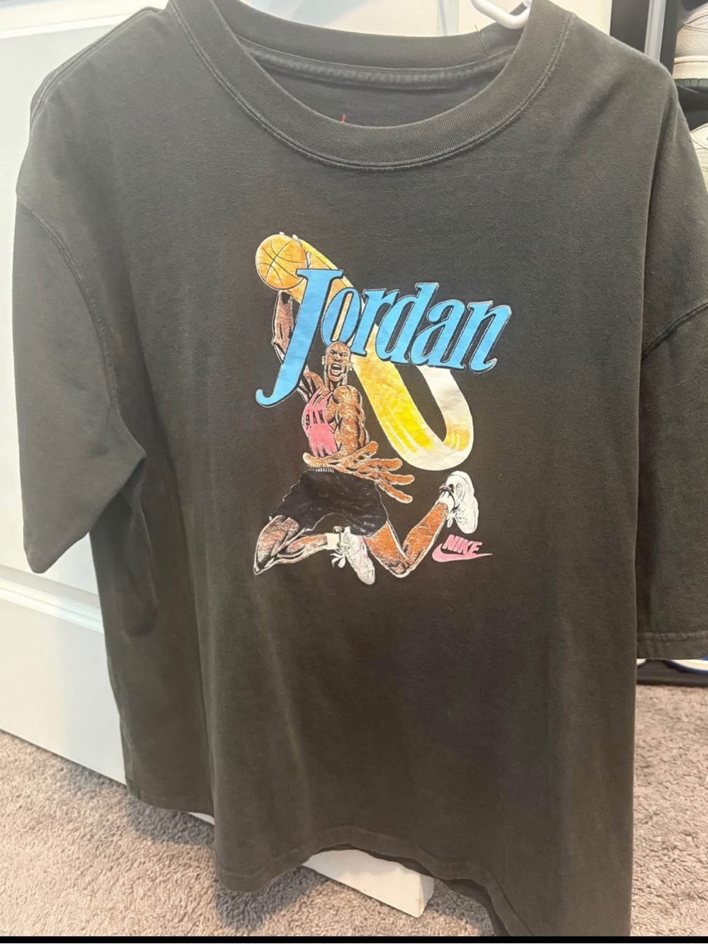 Nike Black Tee with Colorful Jordan Graphic